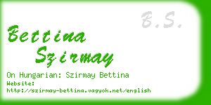 bettina szirmay business card